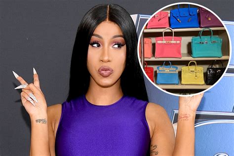 cardi b hermes bags|cardi b new bag.